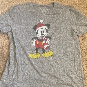 Disney Festive Mickey Mouse Gray Tee
